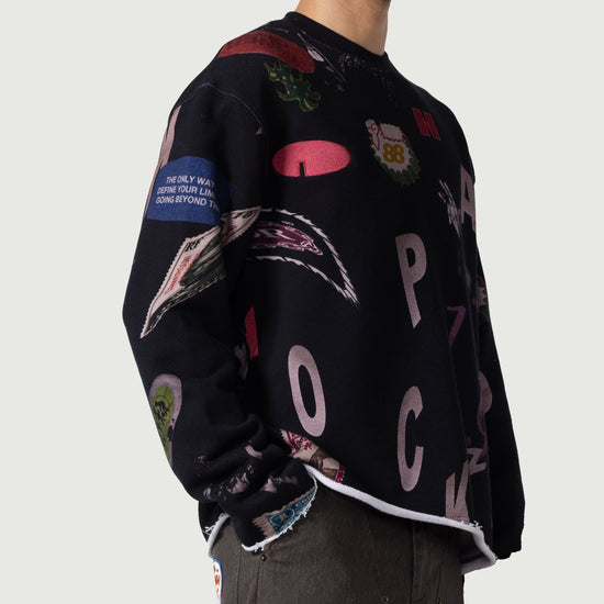 Collage Crewneck - Black