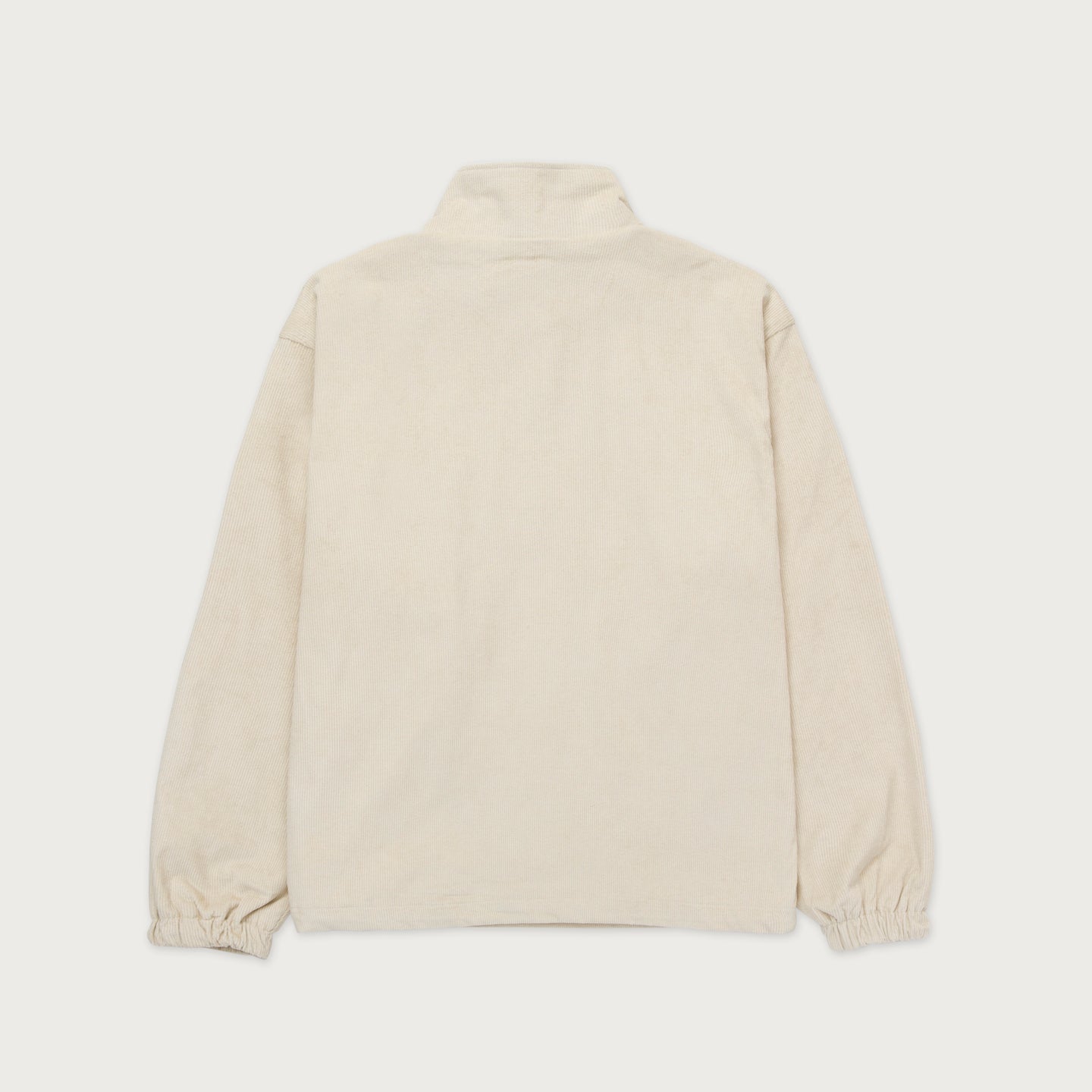 Corduroy Qtr Zip Anorak - Cream