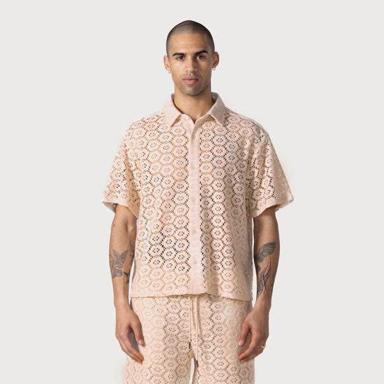 Crochet Button Up - Bone