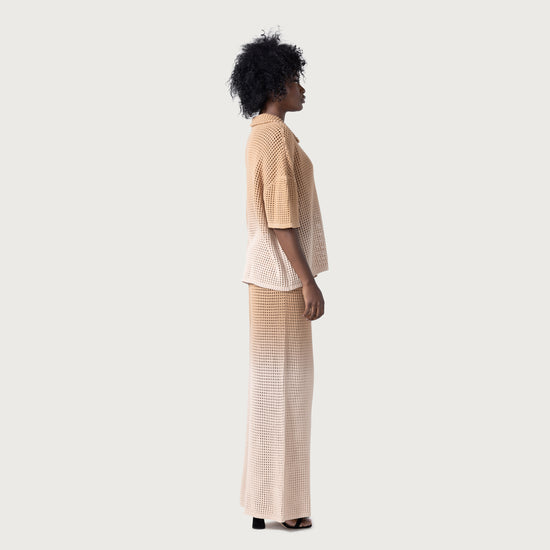 Crochet Ombre Pant - Tan