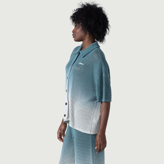 Crochet Ombre Shirt - Green