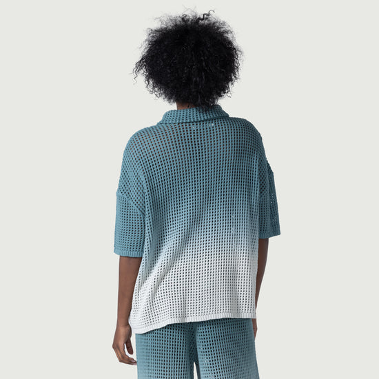 Crochet Ombre Shirt - Green
