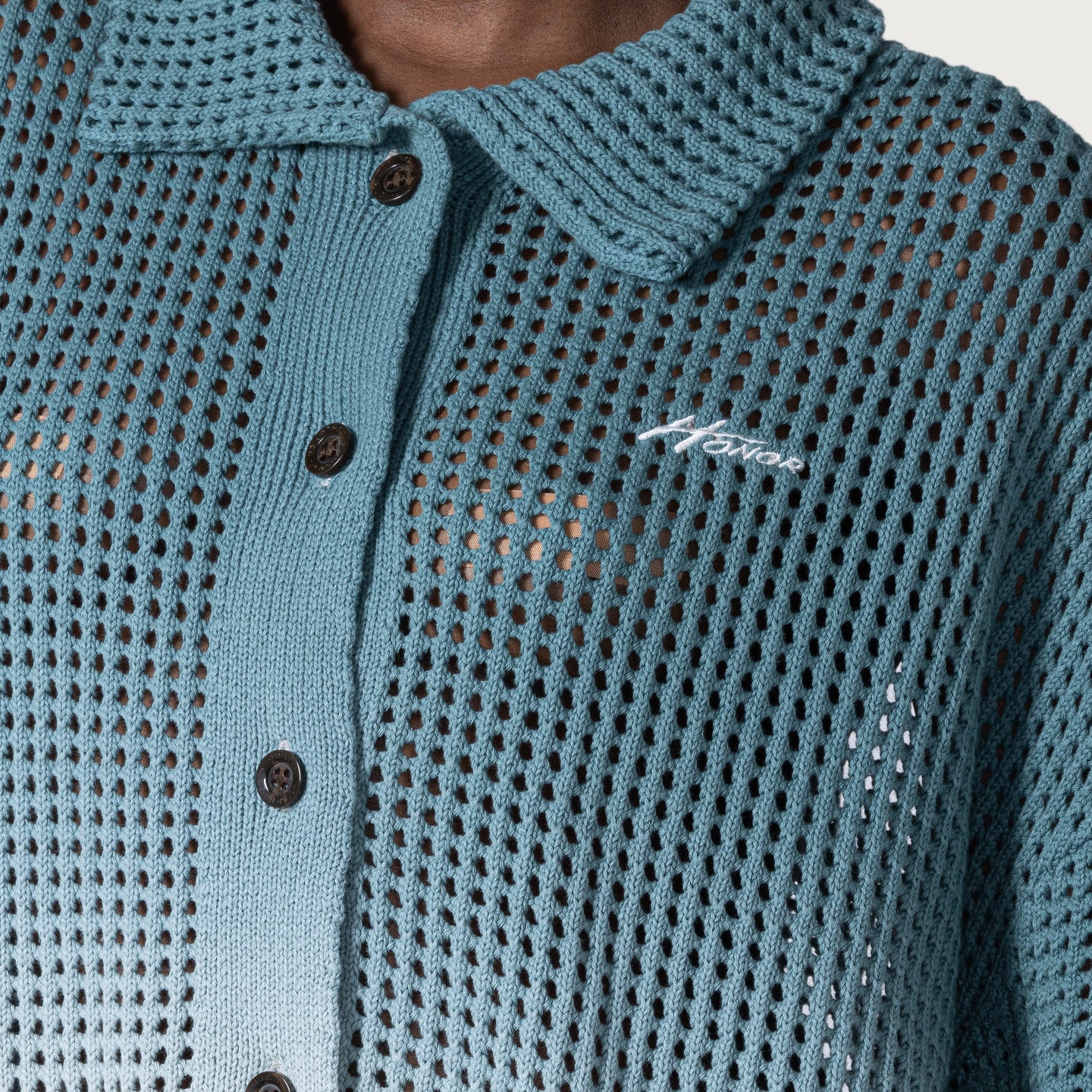 Crochet Ombre Shirt - Green