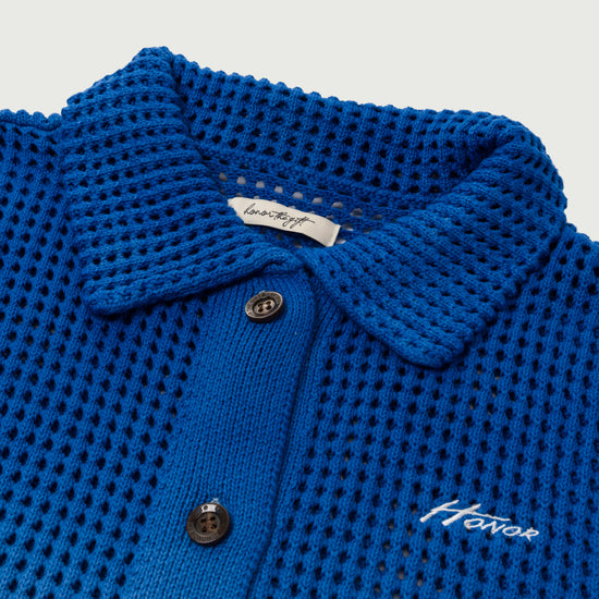 Crochet Ombre Shirt - Blue