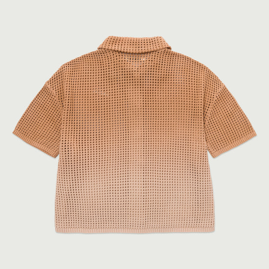 Crochet Ombre Shirt - Tan