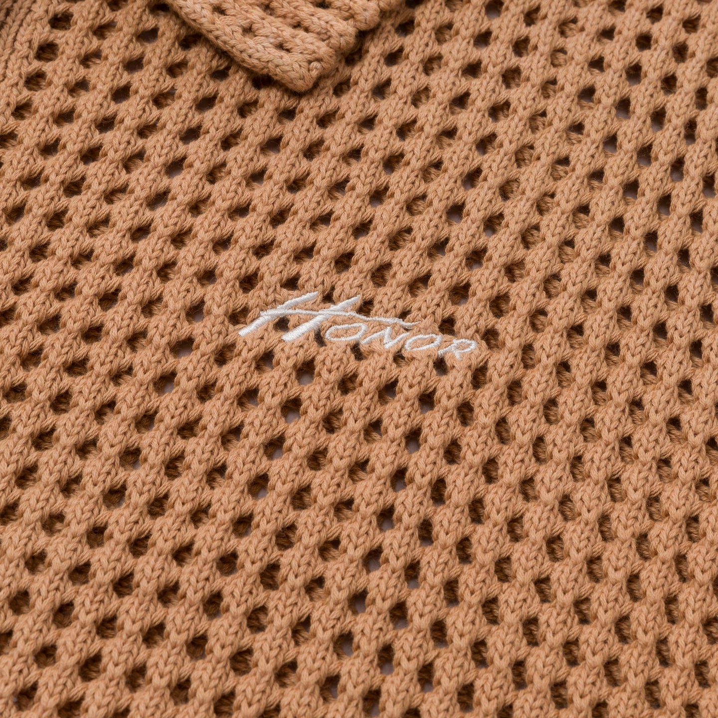 Crochet Ombre Shirt - Tan