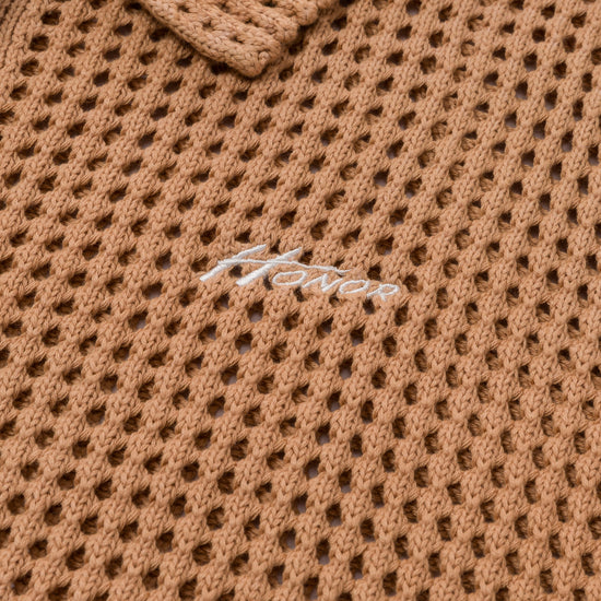 Crochet Ombre Shirt - Tan