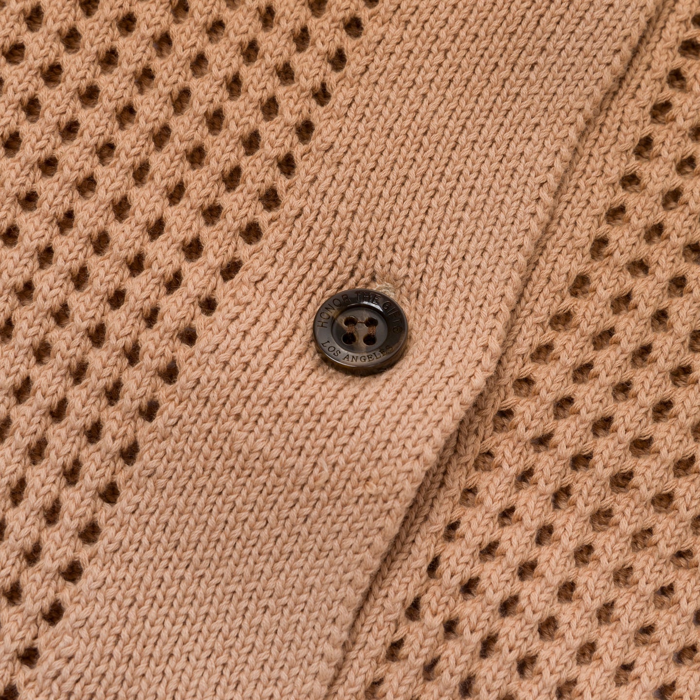 Crochet Ombre Shirt - Tan