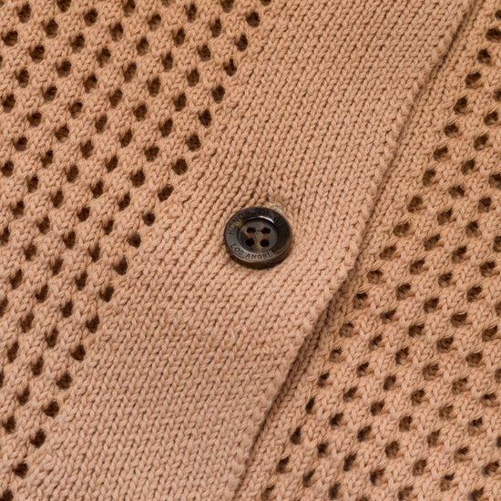 Crochet Ombre Shirt - Tan