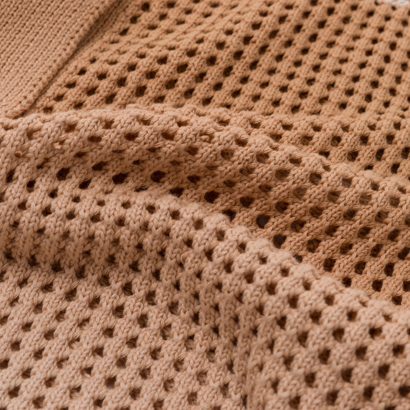 Crochet Ombre Shirt - Tan