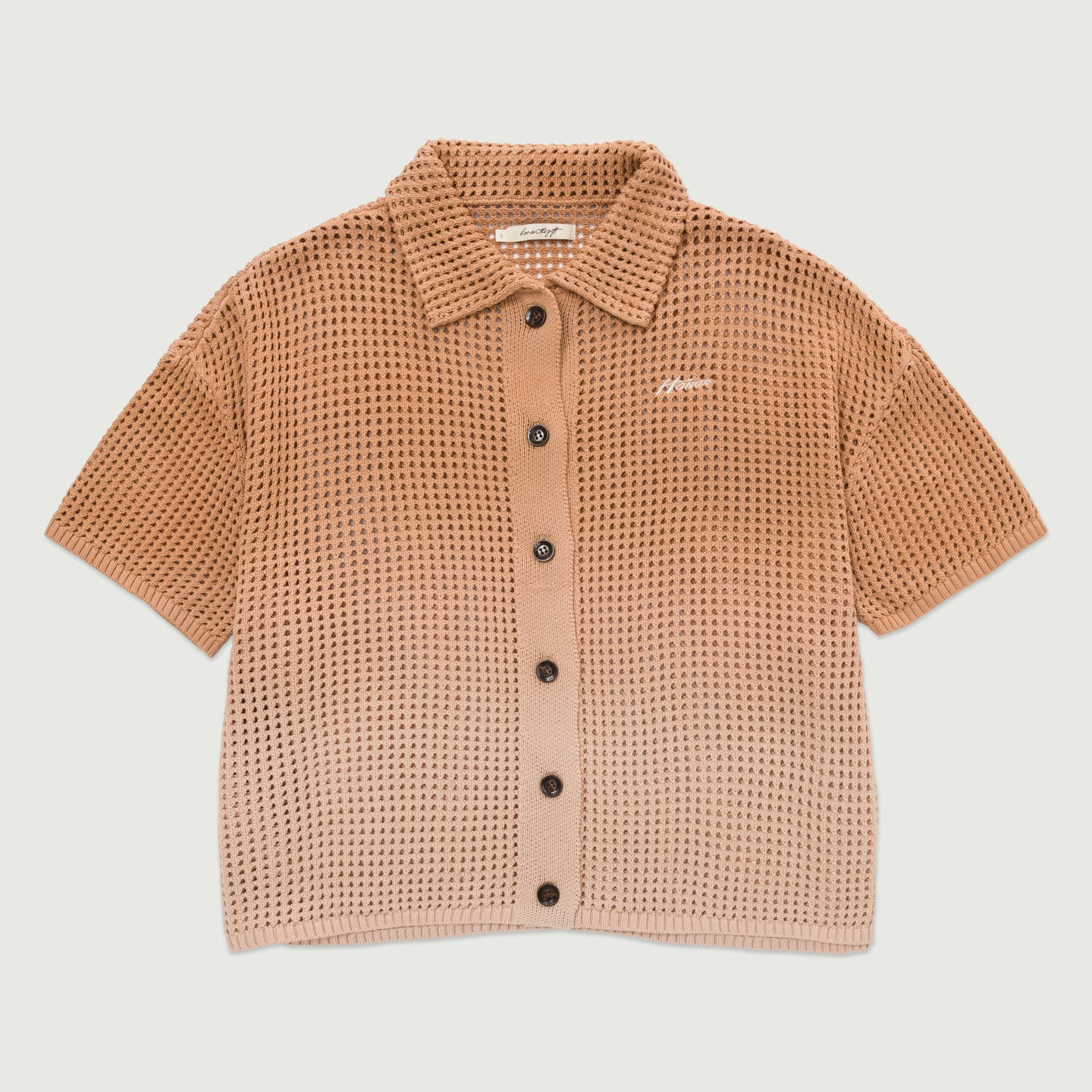Crochet Ombre Shirt - Tan
