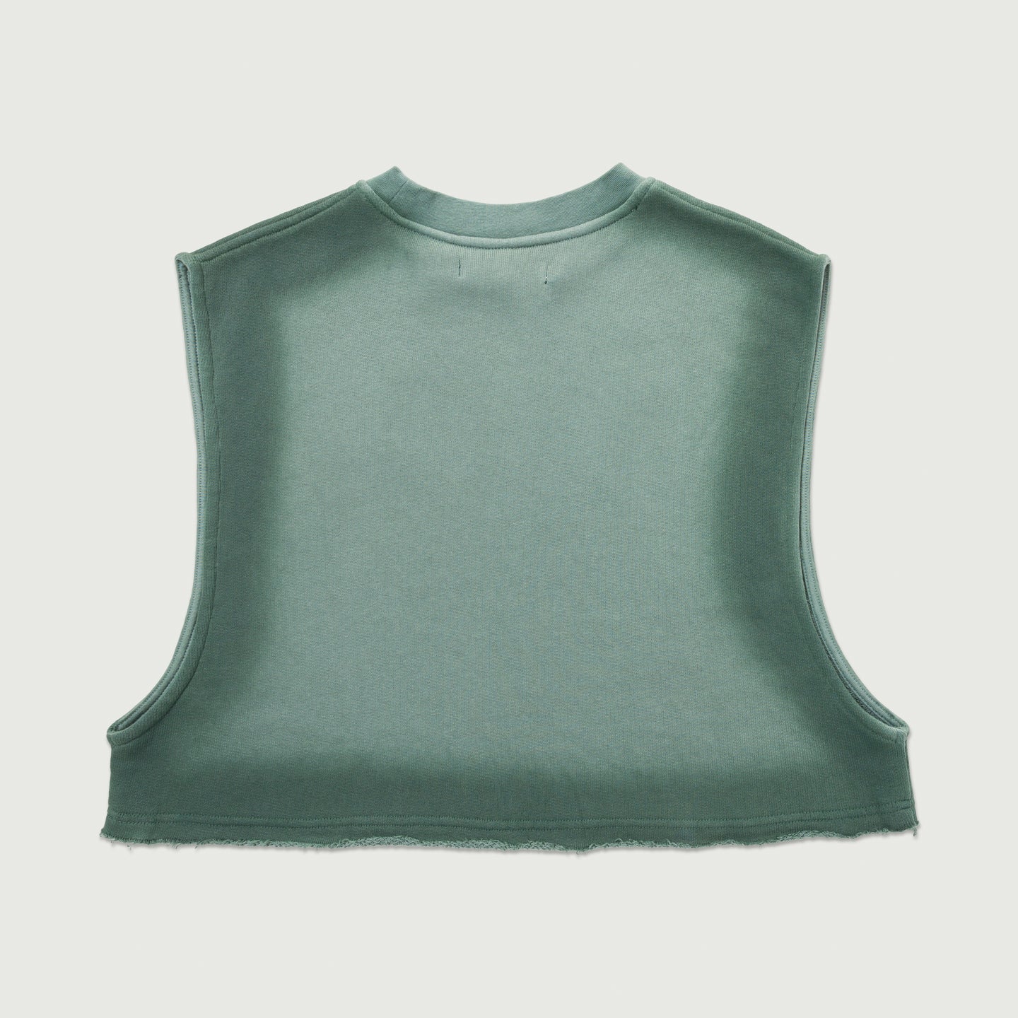 Cropped Spray Muscle Top - Green