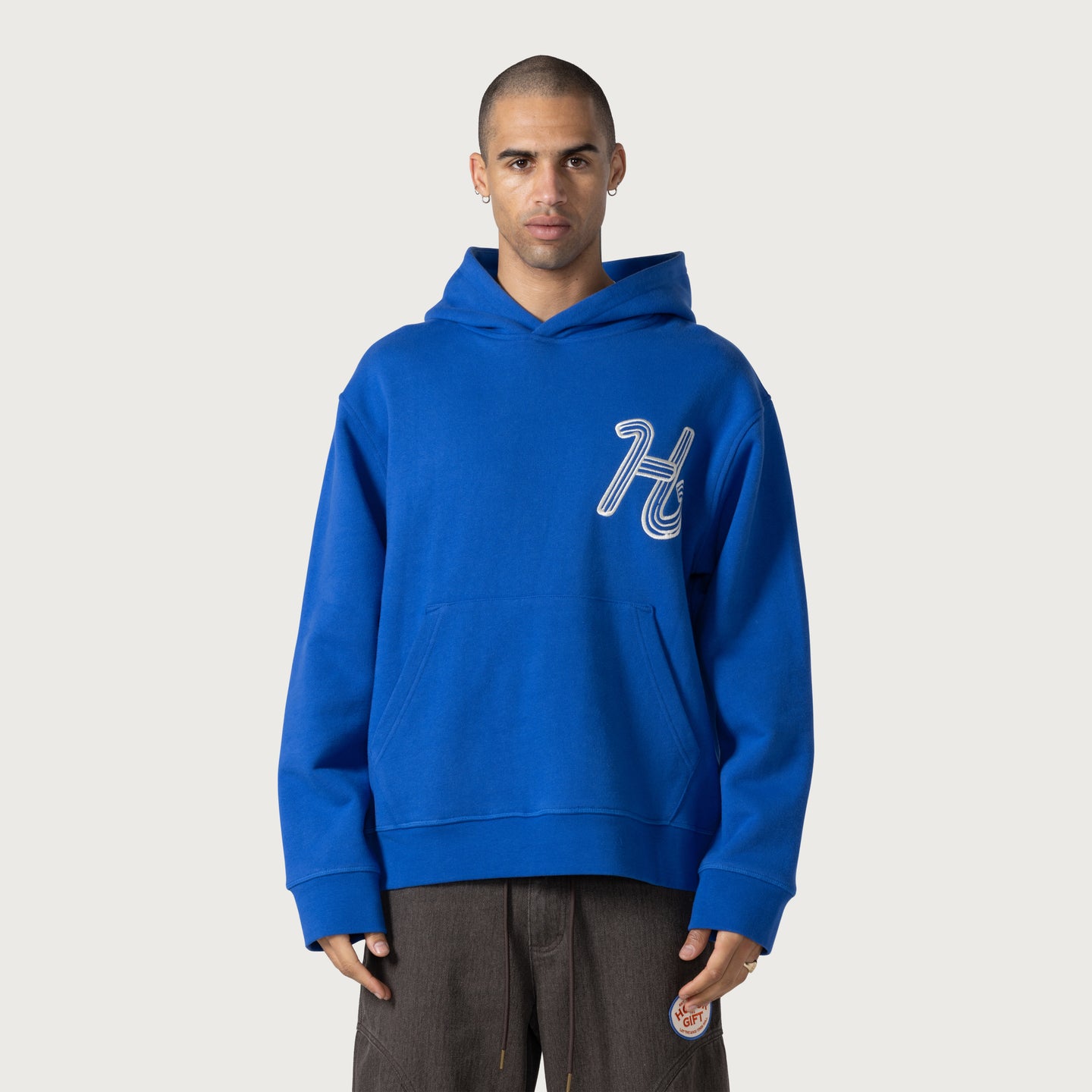 Cursive Honor Hoodie - Blue