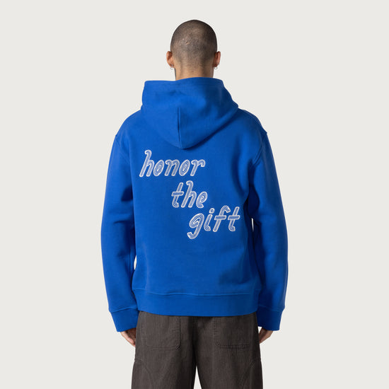 Cursive Honor Hoodie - Blue