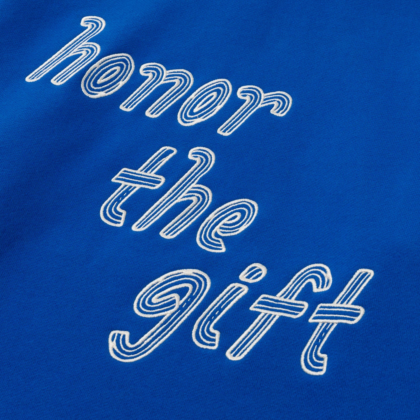 Cursive Honor Hoodie - Blue