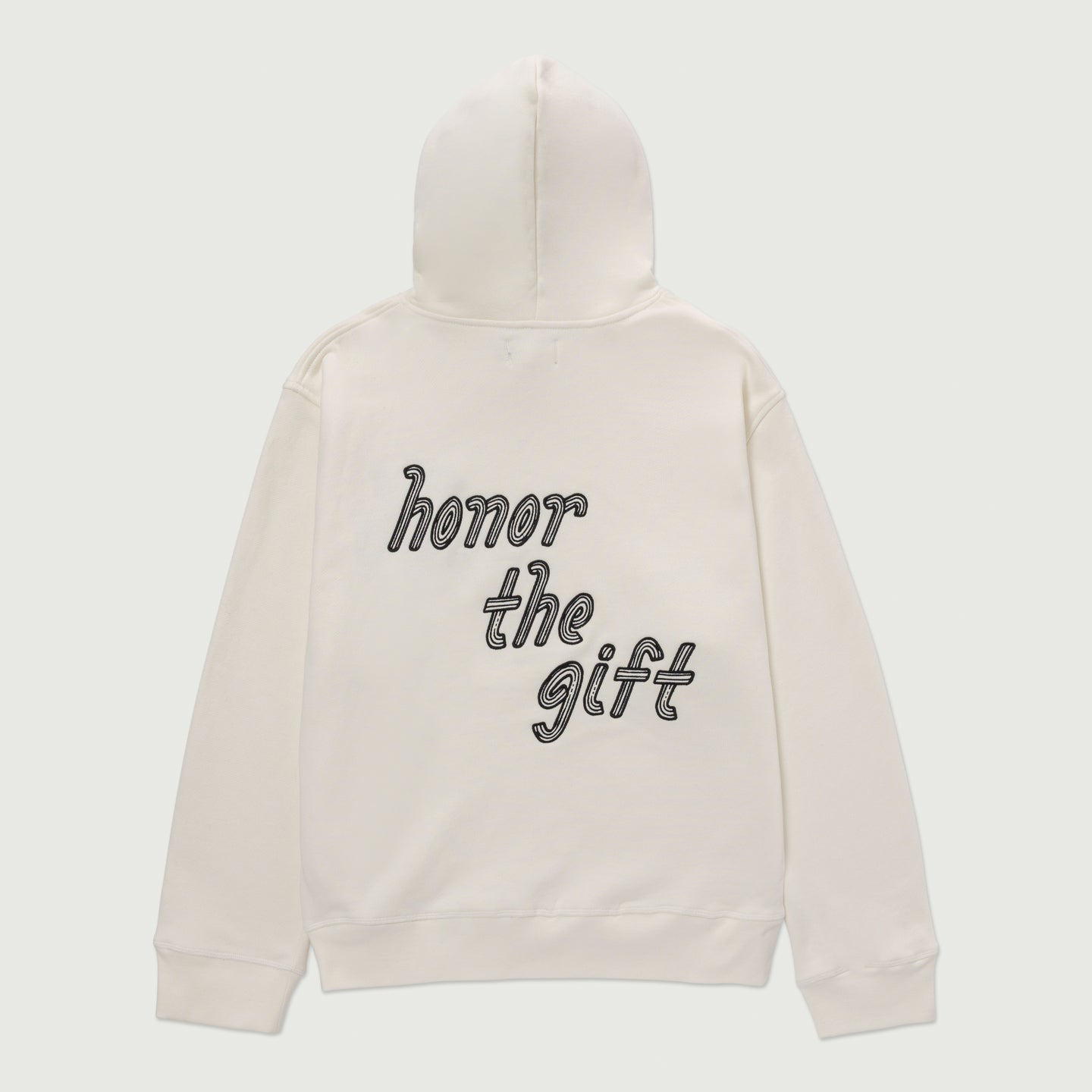 Cursive Honor Hoodie - Bone