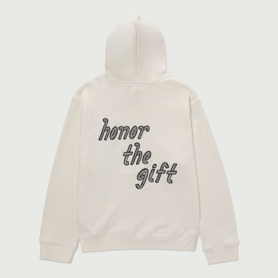 Cursive Honor Hoodie - Bone