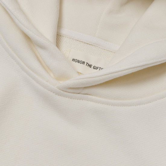 Cursive Honor Hoodie - Bone