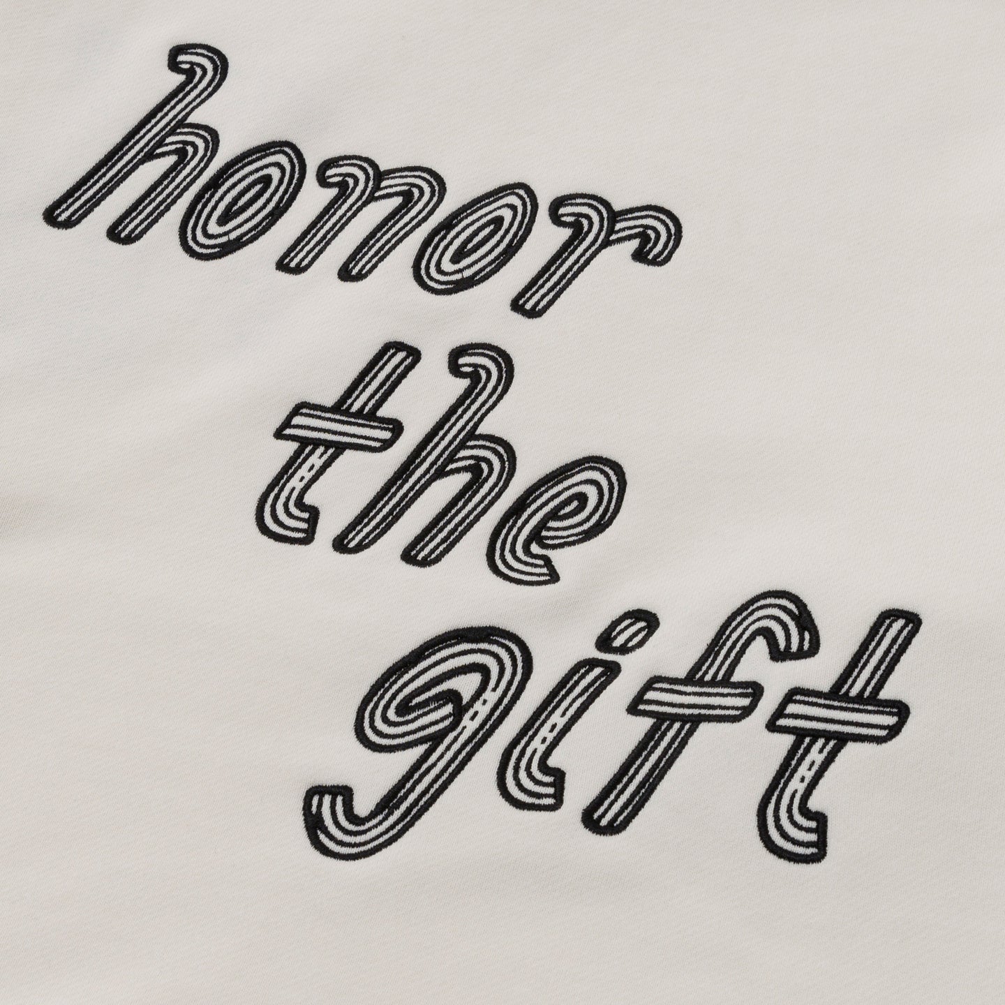 Cursive Honor Hoodie - Bone