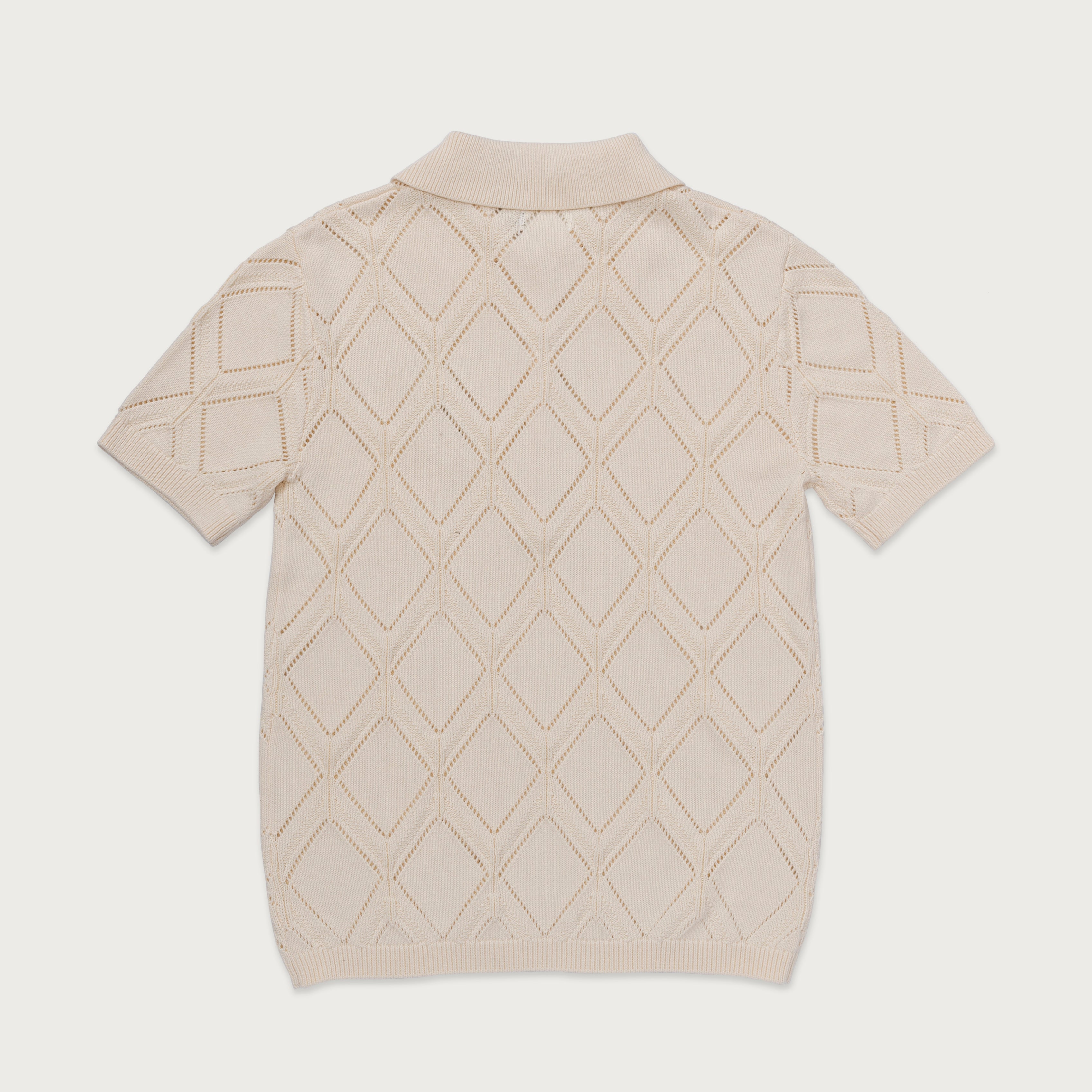 Diamond Knit Polo - Cream – Honor The Gift Diamond Knit Polo - Cream – Honor The Gift