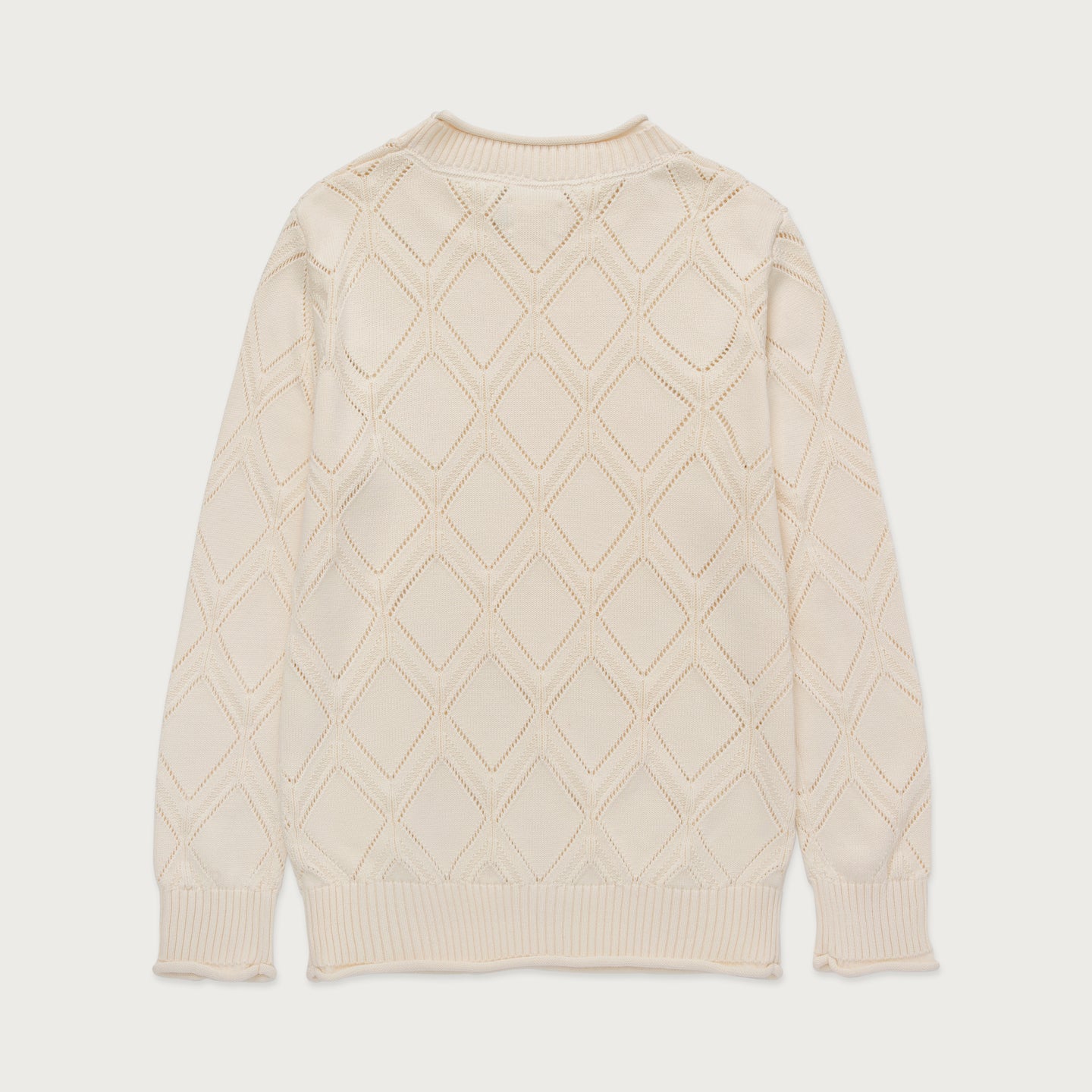 Diamond Knit Sweater - Cream