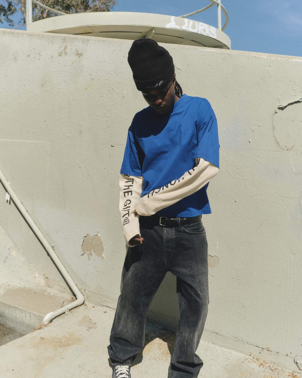 Honor Double Sleeve Tee - Royal Blue