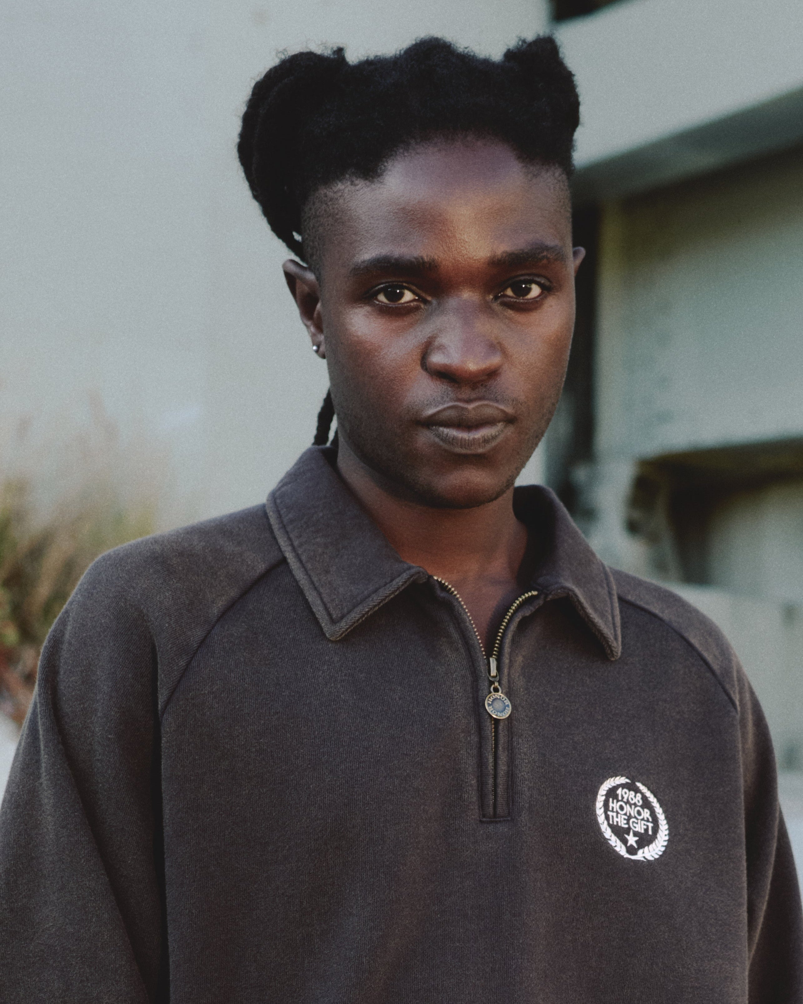 Vintage Terry Quarter Zip - Vintage Black