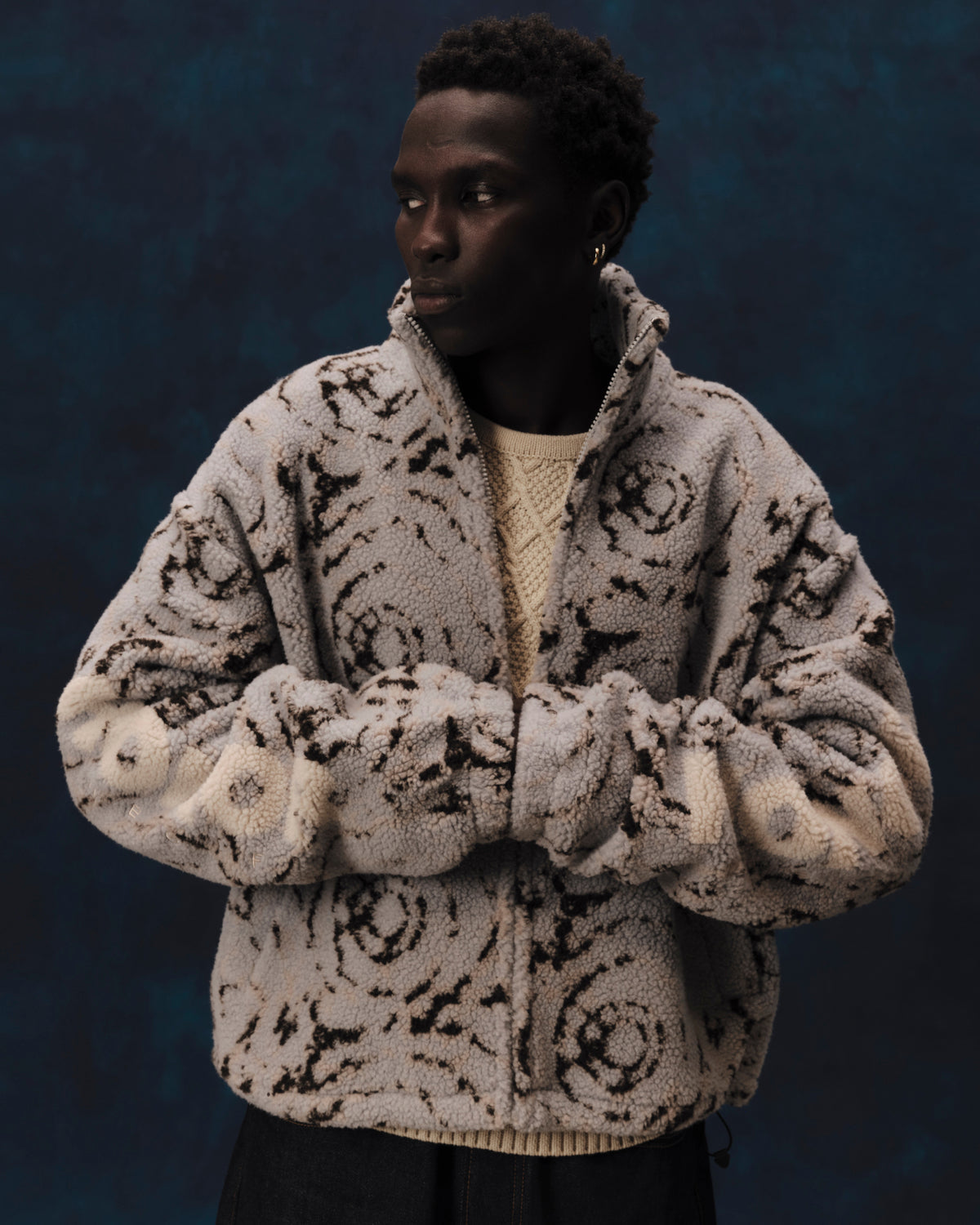Fleece Full Zip Jacket - Ink Blot