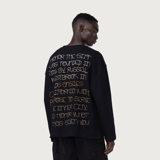 Purpose Box L/S Tee - Black