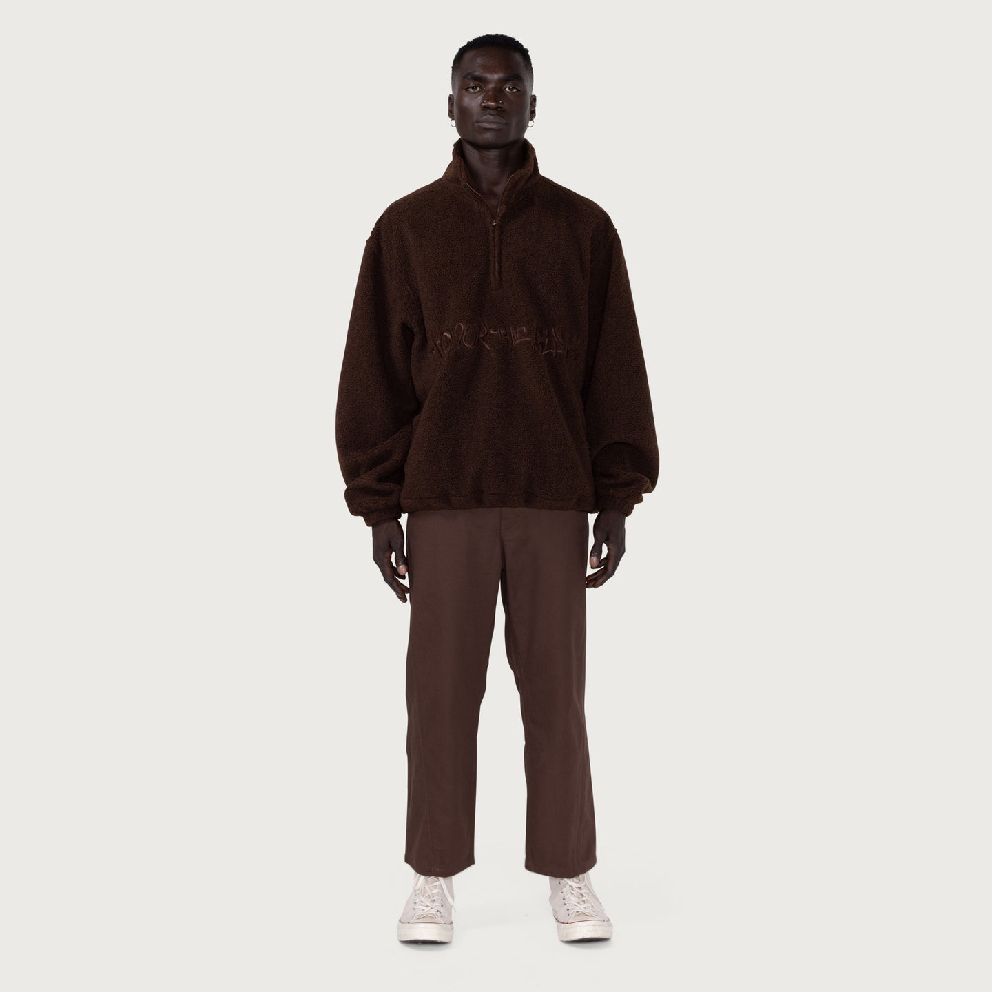 Script Sherpa Pullover - Brown