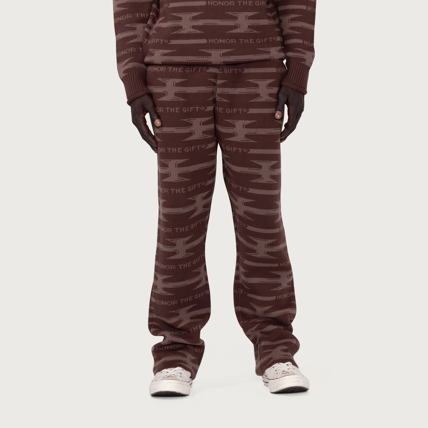 H Wire Knit Pant - Brown