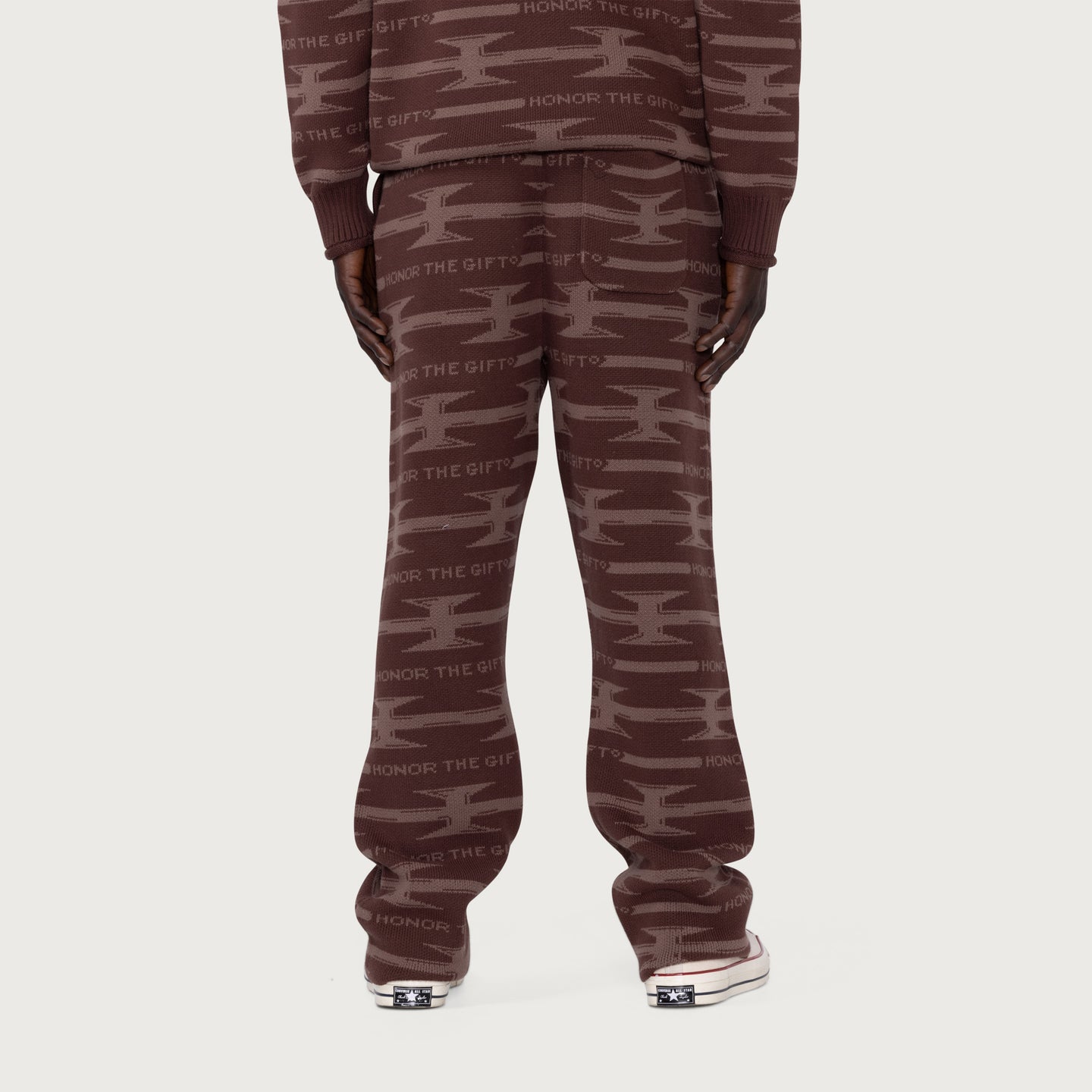 H Wire Knit Pant - Brown