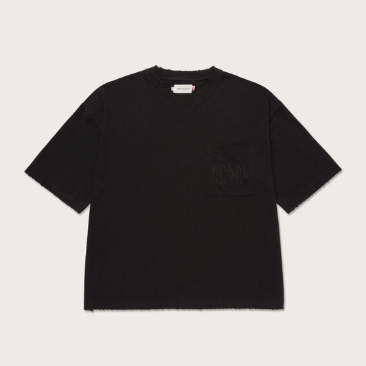 Embroidered Pocket T-Shirt - Black