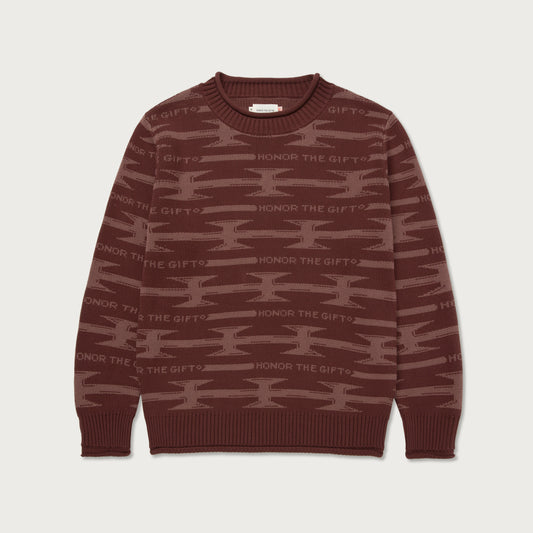 H Wire Knit Sweater - Brown