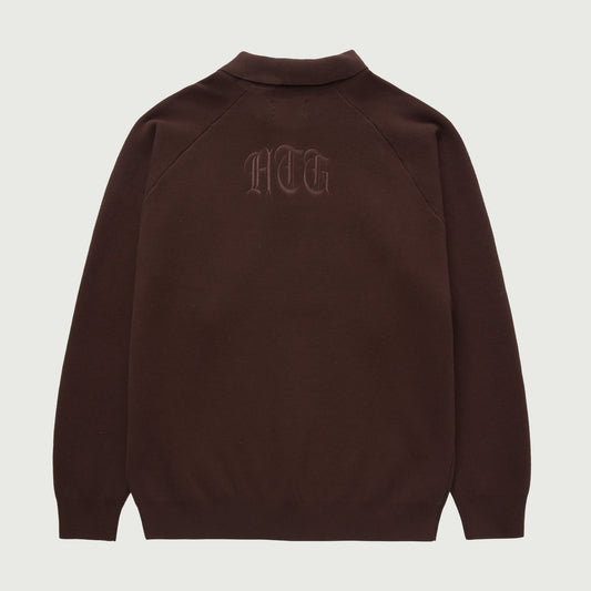 HTG® Zip Henley - Brown