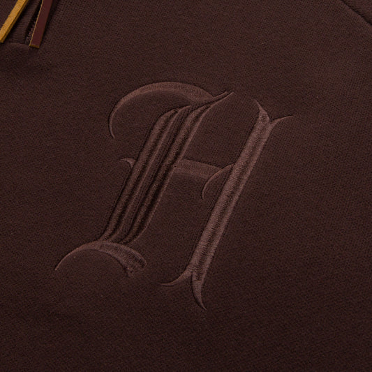 HTG® Zip Henley - Brown
