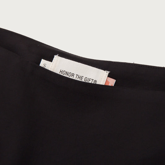 Womens Satin Skirt - Black