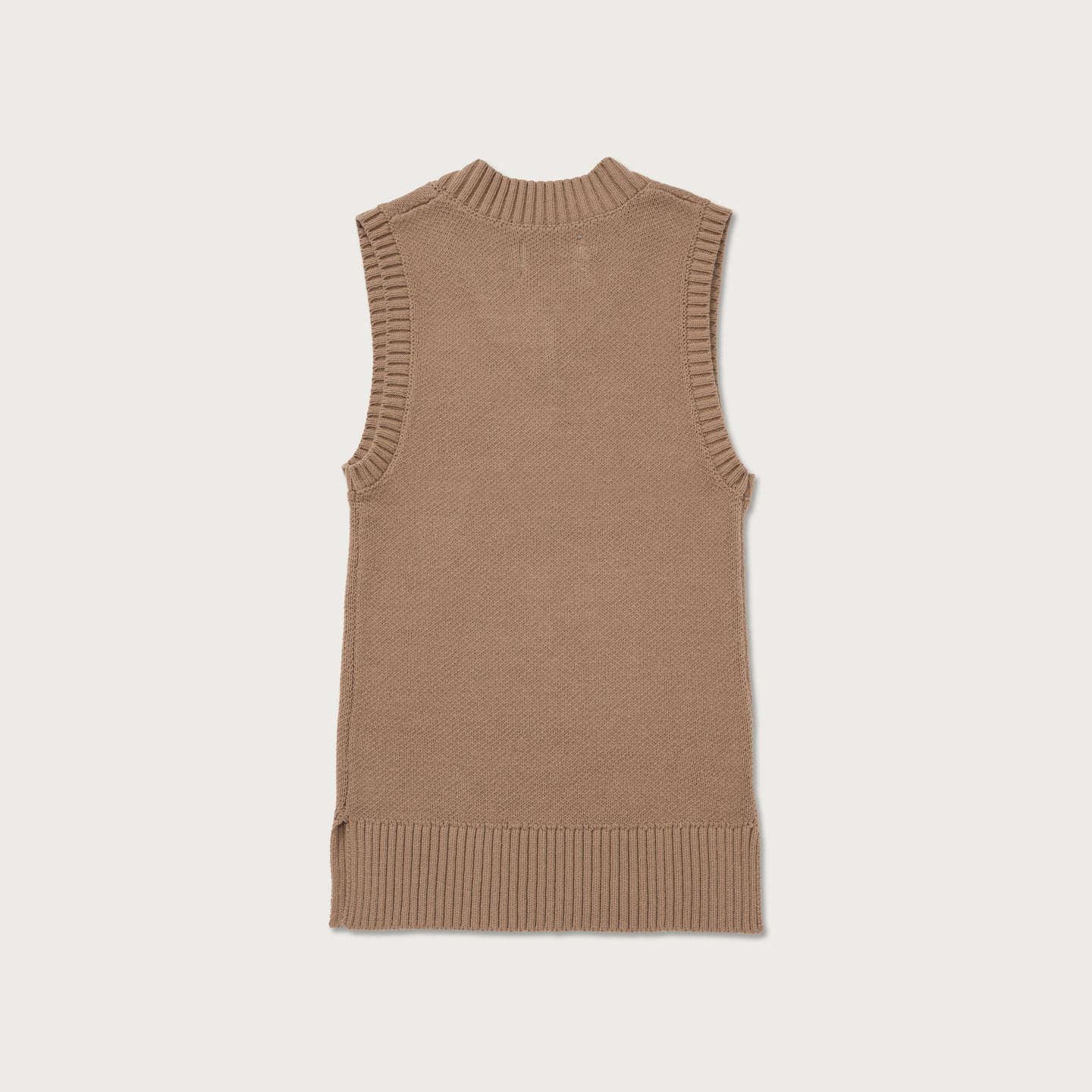 Kids Girls Sleeveless Sweater Dress - Clay