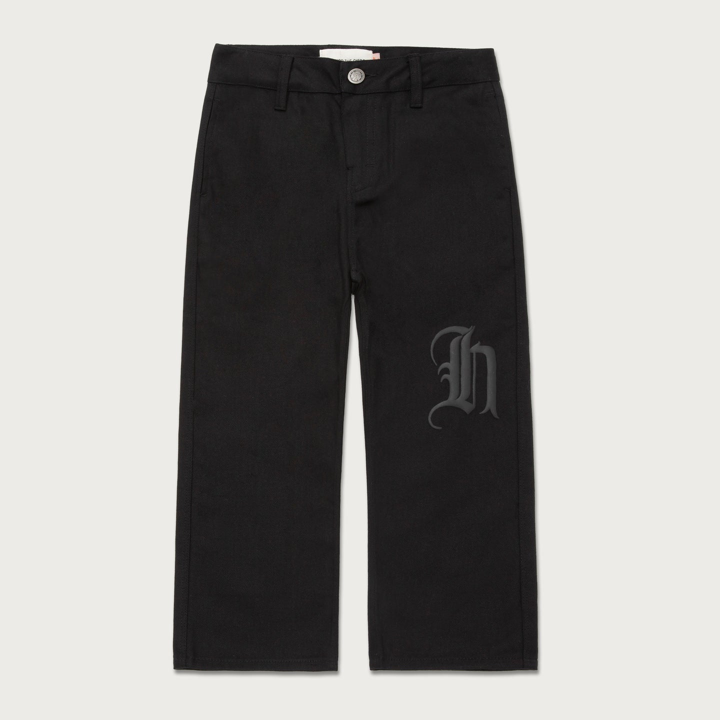 Kids Herringbone Pant - Black