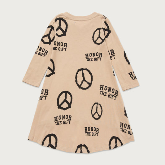 Kids Girls Knit Dress - Sand