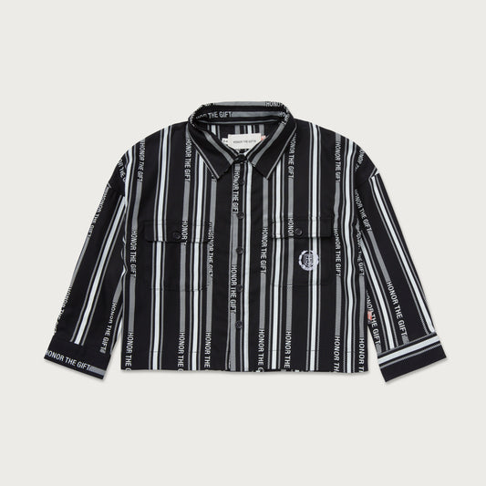 Kids Stripe Uniform Shirt - Black