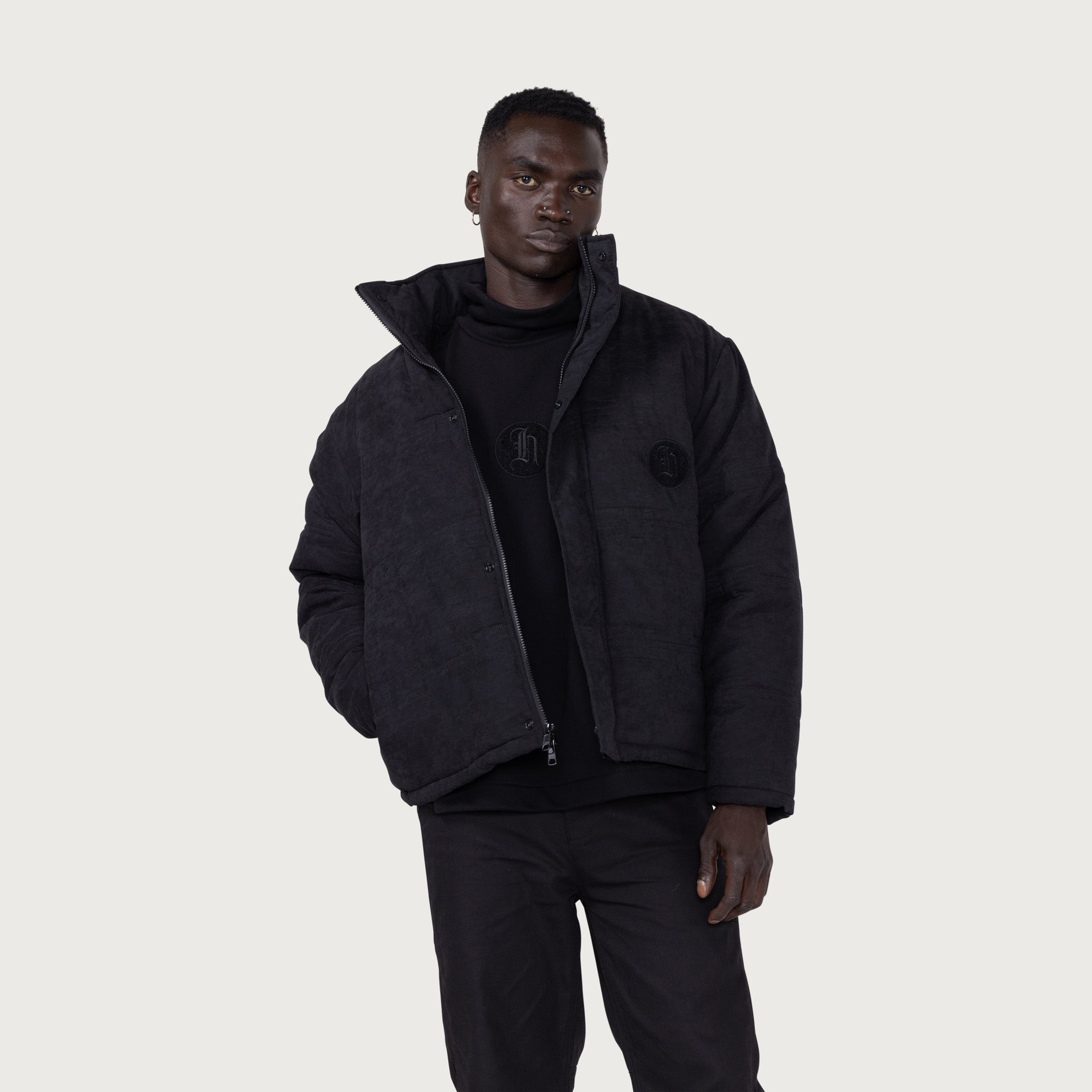 H Wire Quilt Jacket - Black