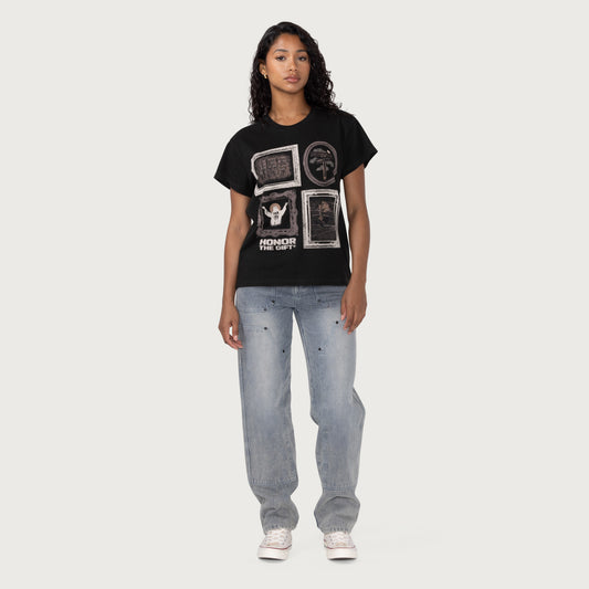 Womens City Frames T-Shirt - Black