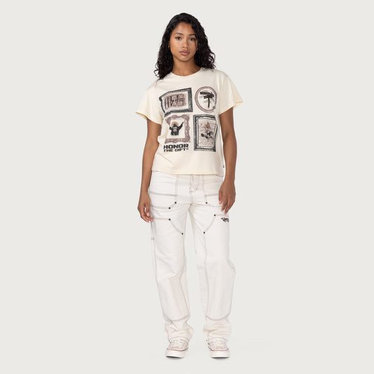 Womens City Frames T-Shirt - Bone
