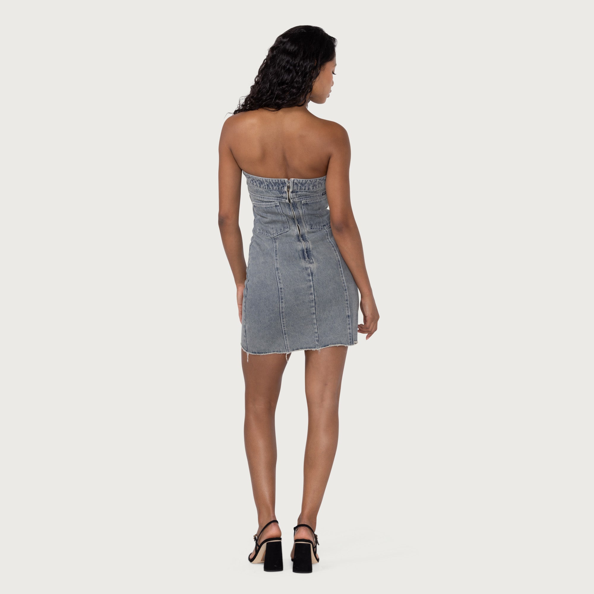 Urban Outfitters Uo Incognito Denim Tube Dress in Blue | Lyst