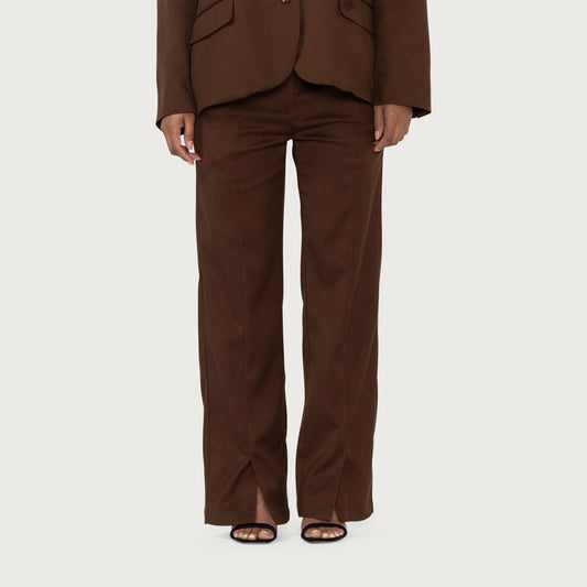 Womens Wool Pant - Brown