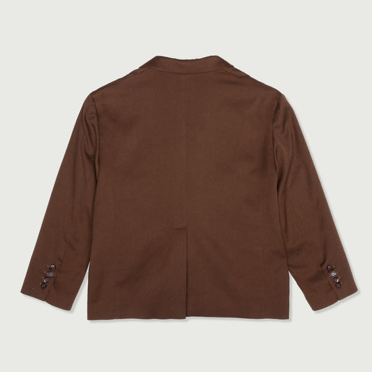 Womens Boyfriend Blazer - Brown