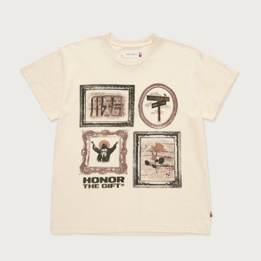 Womens City Frames T-Shirt - Bone