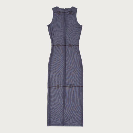 Womens Sleeveless Mesh Dress - Black