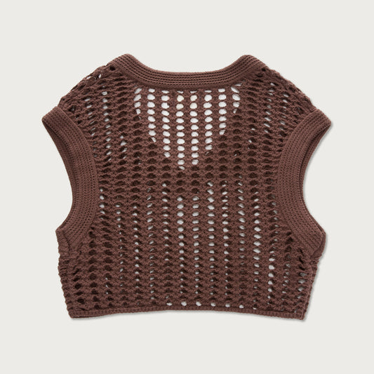 Womens Sweater Vest - Brown